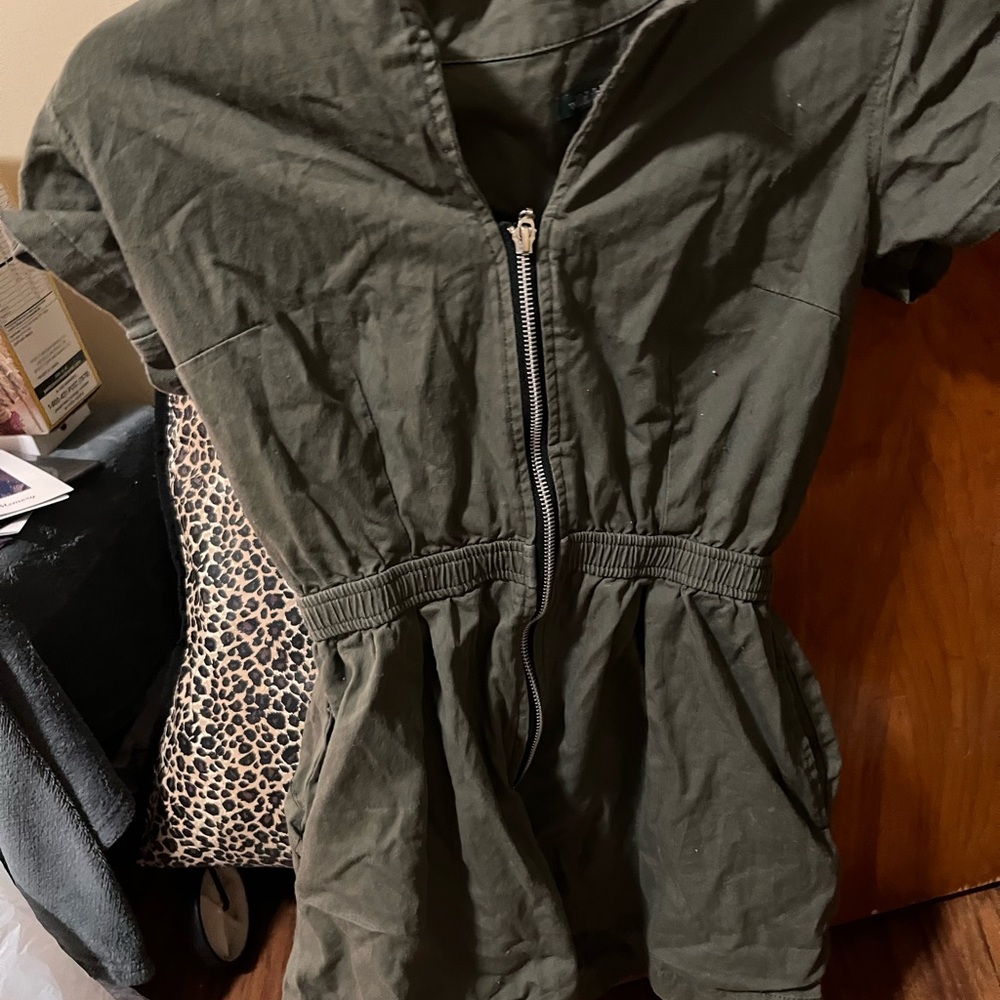 Kids Olive Green Jumpsuit